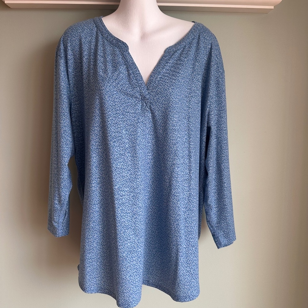 LL Bean Women's Streamside Tee, Size XL 3/4 sleeve Item 510105